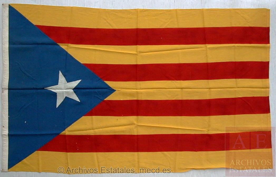 Bandera del Estat Catalá que se conserva en el Centro Documental de la Memoria Histórica