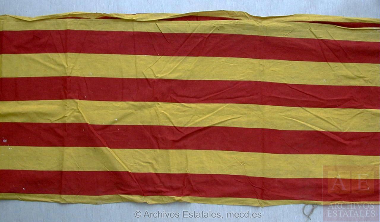 Bandera de Cataluña que se conserva en el Centro Documental de la Memoria Histórica