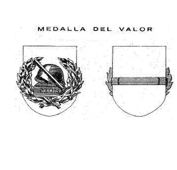 Dibujo de la Medalla del Valor republicana